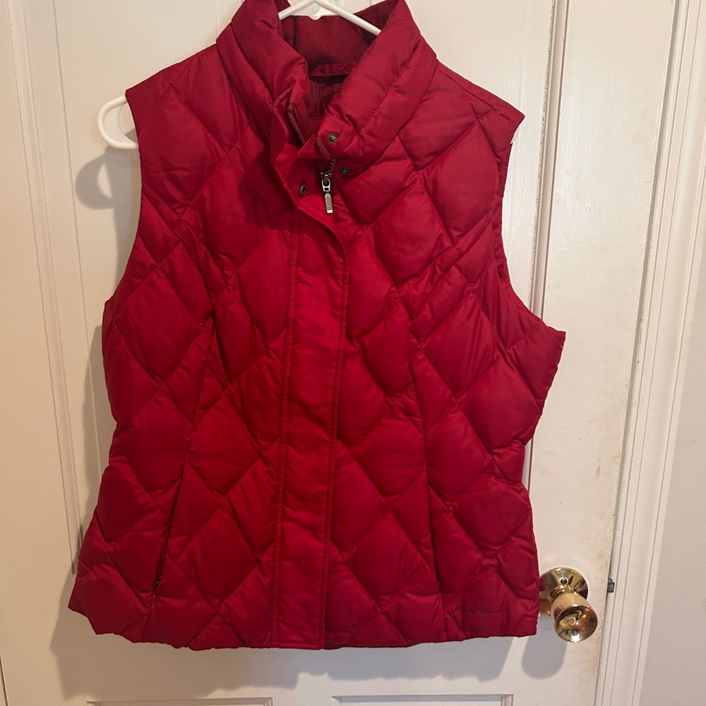 Eddie Bauer Red Goose Down Vest